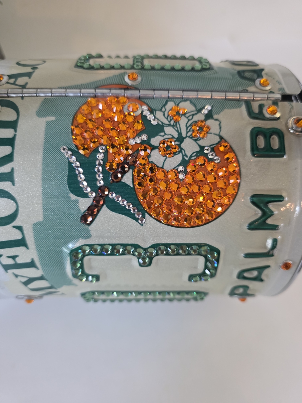 Vintage Littlearth Roadflair FL Swarovski Crystal License Plate Hand Bag- Rare - Picture 10 of 17